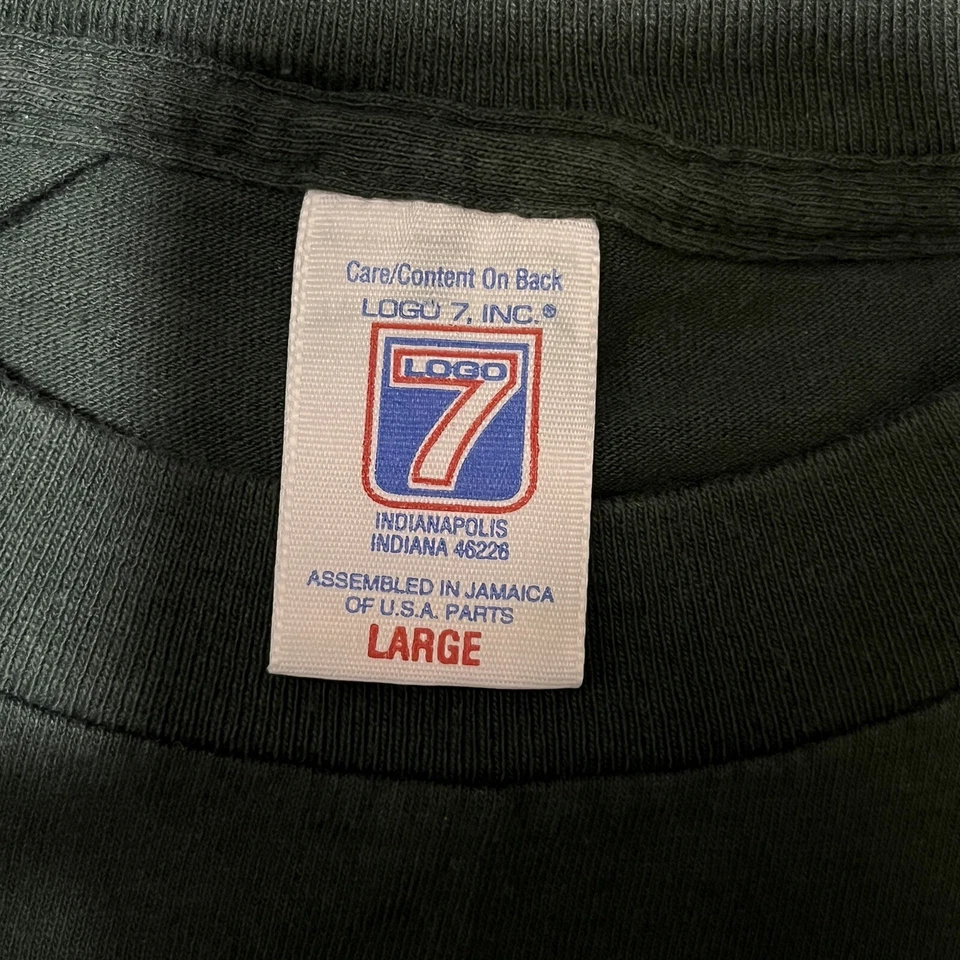 老式绿湾包装工队衬衫 NFL 足球标志 7 男式 1990 年代头盔大球 — 第 3/4 张图片