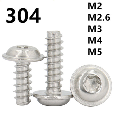 M2-M5 304 Stainless Steel Torx Modified Truss Head Self Tapping Screws Flat Tail