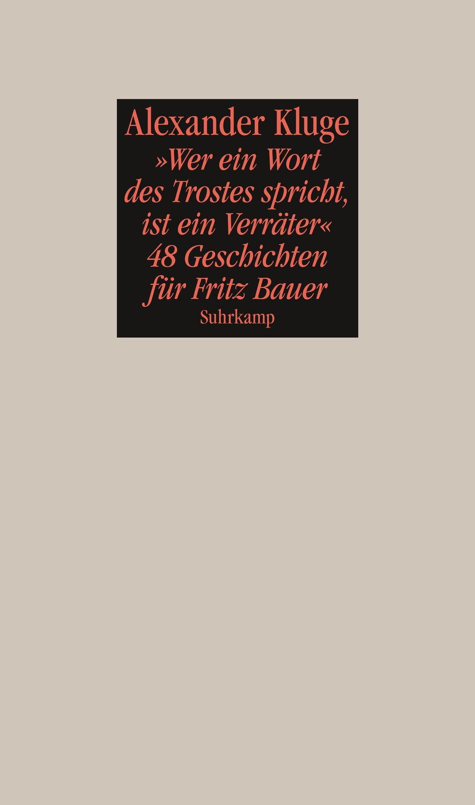 Thumbnail - wer Ein Wort Des Trostes Spricht, Ist Ein Verräter"" Alexander Kluge