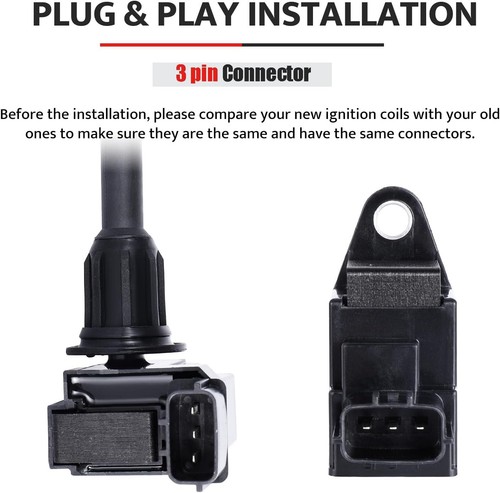 Ignition Coil Pack Set of 6 for 3.0L V6 2000 2001 Infiniti I30/Nissan Maxima - Picture 6 of 6