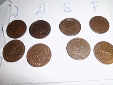 2 pfennig 1962 J,D,G,F