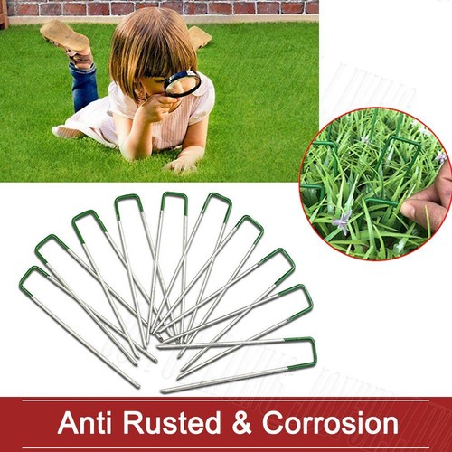 Primeturf Synthetic Artificial Grass Pins Fake Lawn Turf Weed Mat U Pegs Weedmat - Picture 10 of 12