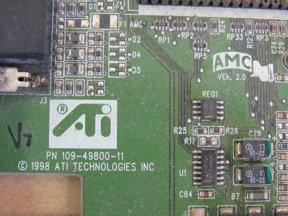 ATI TECHNOLOGIES INC PN 109-49800-11, AMC VER. 2.0, GRAPHIC CARD 1998 - Image 2 of 4