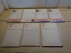 7 ANCIENS CARNETS COMPTOIR GARAGE PUB HUILE 1950 igol bougies flocquet labo