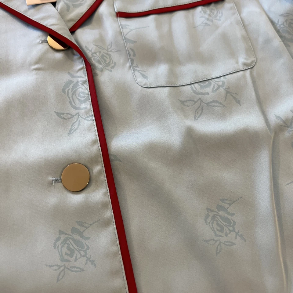 КРОВАТЬ на бранч для Nordstrom 2 изделия пижамы XS комплект PJ Baby синие розы новый w ярлыки - Изображение 4 из 4