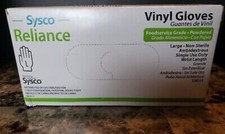 Latex/ Vinyl Gloves 100 Count Disposable by Sysco Reliance Size- Large