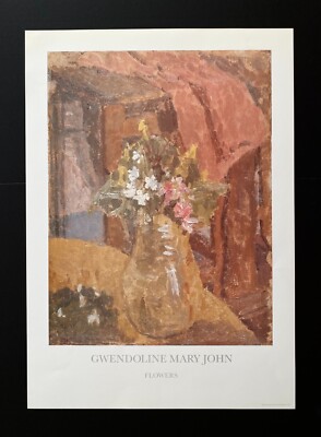 Gwen John, Flowers, Manchester City Art Gallery, Print Authentic VG *Very Rare