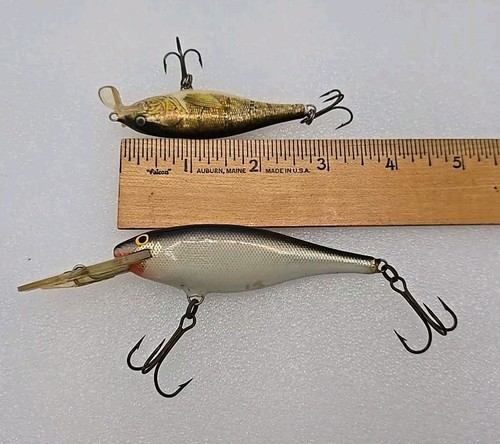 VINTAGE RAPALA DEEP RUNNER SHAD RAP FISHING LUREs Set Of 2 - Picture 10 of 10