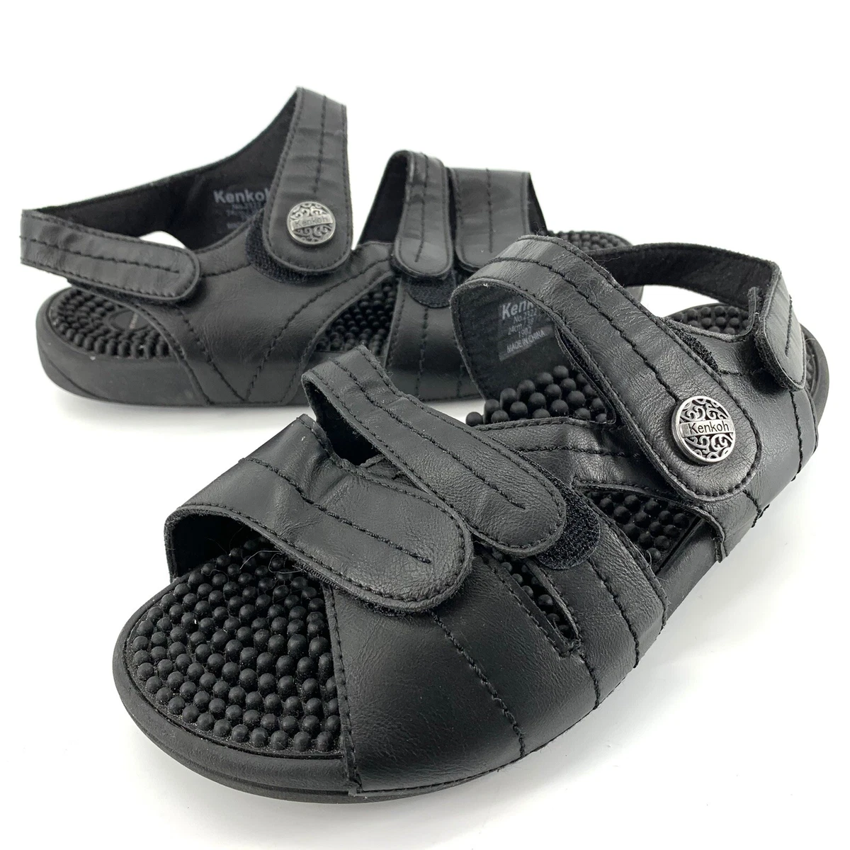 Kenkoh Essence No. 2322 Black Massage Sandal Women s Size EU 38 US 7
