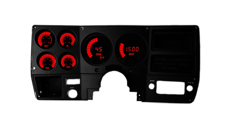 1973-1987 Chevy Truck Analog Dash Panel White LED Bargraph Style Gauges USA Made - Image 2 of 4