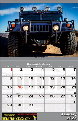 2023 Hummer H1 Calendar, the 26th Edition! - Picture 2 of 2