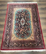 Magnificent Per'sian Silk Rug 3x5, Exceptionally Fine 780 KPSI, Signed, Rare
