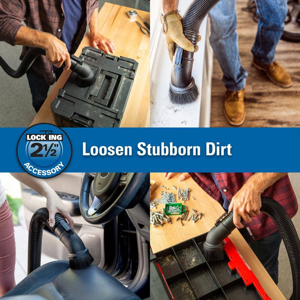 2-1/2 in. Locking Dusting Brush Accessory Shop Vac Attachment for RIDGID Wet Dry