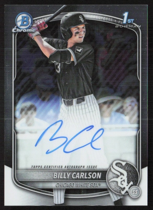 2025 Bowman Draft Chrome Prospect Billy Carlson Auto #CPA-BC GS1-1
