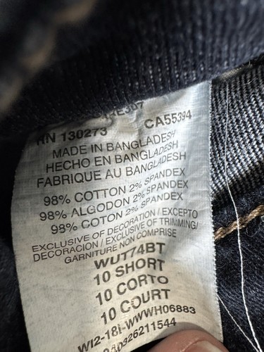 Wrangler Aura Regular Rise Straight Jeans Women's 10S Blue Dark Wash Western 740 - Picture 6 of 6