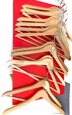 Premium Wooden Hangers 13 Pack Non-Slip Coat Clothes Hangers w/360 Swivel Hook