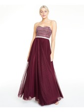 CITY STUDIO Womens Mesh Sleeveless Full-Length Formal Dress
