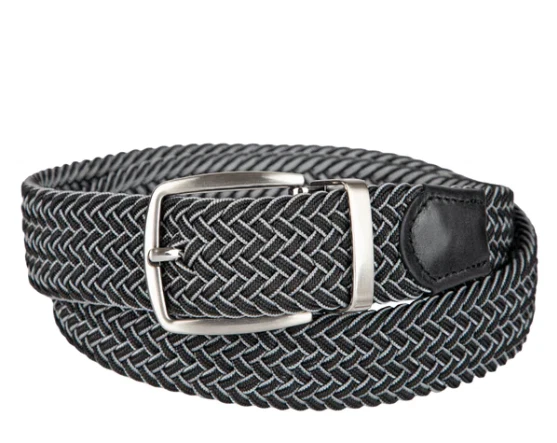 Tommy Bahama Cinturón Hombre Elástico Trenzado Reversible Negro Talla L/XL 38-42 Foto 3 de 4