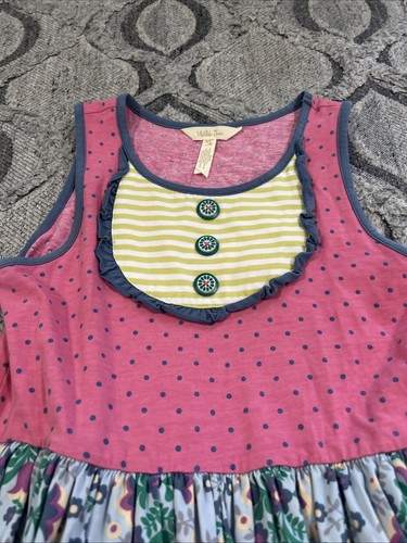 Matilda Jane Make Believe Put On A Show Kleid Größe 12 Lagenlook Rüschen Blumenmuster - Bild 3 von 7