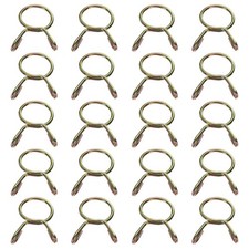 20Pcs 14mm ID 15.7mm OD Fuel Line Hose Clips 65Mn Spring Clips Clamps Gold