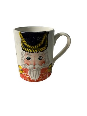 Vietri Nutcracker Coffee Mug Christmas Holiday Cup Made in Italy Tea