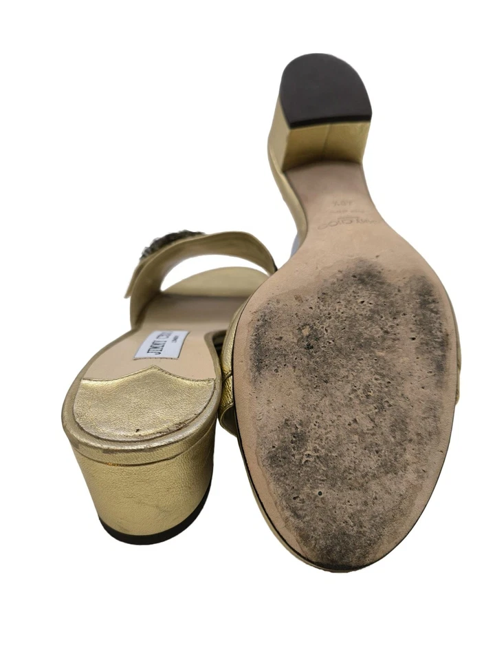 JIMMY CHOO Mule à talon Dames Mule T EU 40,5 doré élégant - Photo 2/4