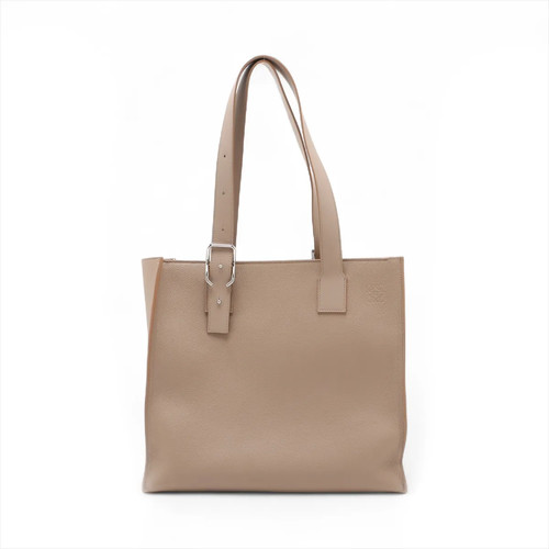 Loewe Anagram Buckle tote Leather Tote bag Beige