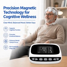 Magnetic Brain Wellness System for Fatigue Migraine and Sleep Support Home Use