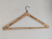Vtg MCM Mid Century Modern Wooden Clothes Hanger Argentina Lavadero y Tintorerla