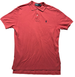 Polo Ralph Lauren Men's Iconic Mesh Polo Shirt Red Cotton Medium Shirt Sleeve