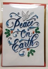 1 Card DaySpring Quilling Christmas Peace On Earth Retail is $10.99