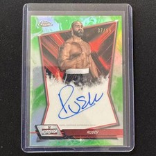 ⚡️XB 2026 TOPPS CHROME WWE RED BRAND AUTO GREEN REFRACTOR /99 RUSEV