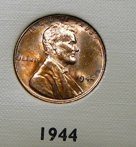 1944 Lincoln Cent - Lustrous Toned Unc / Uncirculated (S5)