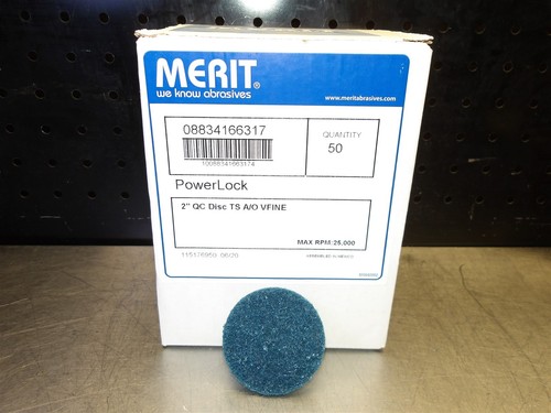 50pcs NEW! Merit 2" Quick Change Disc TS A/O Very Fine 08834166317