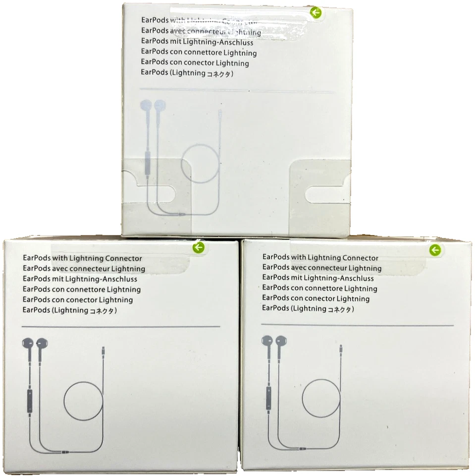 (Lote de 3 piezas) Auriculares intrauditivos Apple con conector Lightning Foto 2 de 2