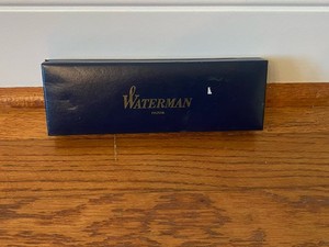 WATERMAN FOUNTAIN PEN GREY & GOLD MADE IN FRANCE Slim Profile
