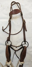 Parelli Complete Authentic West Snaffle Bridle Set Horseman's Reins Slobbers