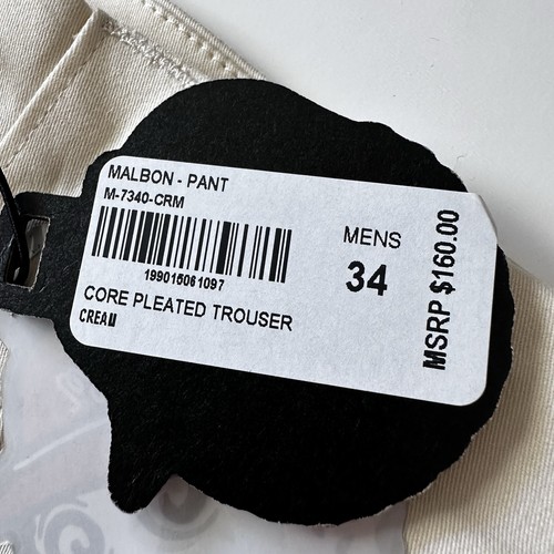 Malbon Spodnie golfowe Core Plisowane spodnie Kolor Kremowy Rozmiar 34 - Zdjęcie 5 z 9