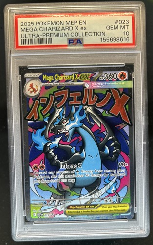 2026 Pokemon MEP Black Star Promos Mega Charizard X ex #023 PSA 10 GEM MINT (16)