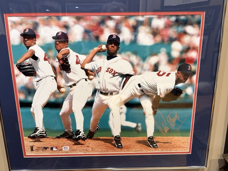Boston Red Sox Autographed Original Baseball Photo - PSA Authenticated