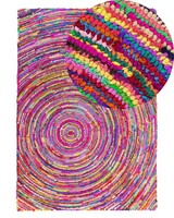 AuffäLliger Teppich Bunt Spiralenmuster 140 X 200 Cm Handgewebt Malatya