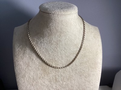 AUTHENTISCHE SIGNIERTE STERLINGSILBER 15'' SEIL KETTE UNBEDINGT ANSEHEN KEINE RESERVIERUNG 