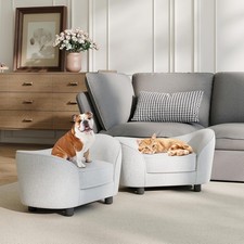 GarveeLife Pet Sofa Bed, Chenille Sofa with Washable Cushions, Suitable for Pet