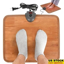 Heated Foot Warmer Mat 8-Level Temp Control Under Desk Electric Heat Pad New