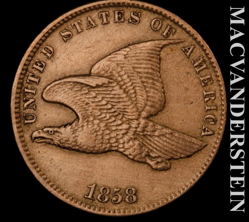 1858 Flying Eagle Cent - Almost Uncirculated  Semi-key  Better Date  #L6470