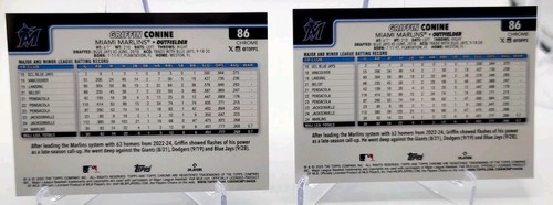 2025 Topps Chrome- Griffin Conine RC Raywave Refractor & Chrome - Miami Marlins. - Picture 4 of 6