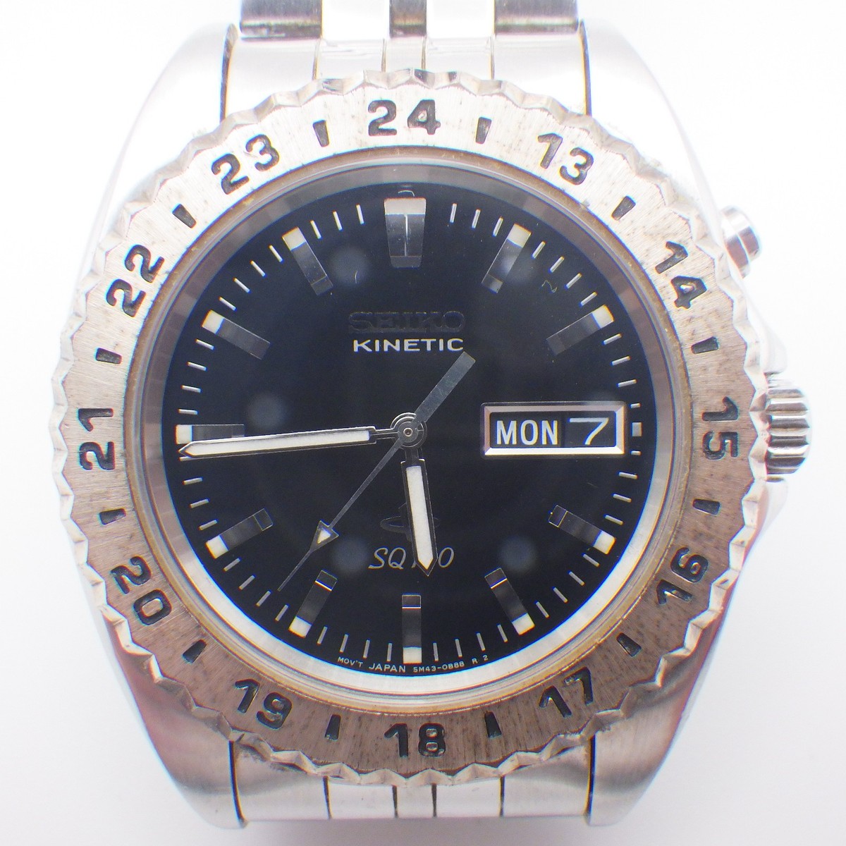 の*り様 SEIKO KINETIC 5m43-0B90 SQ100 可動品 SEIKO] Seiko Kinetic SQ100 5M43-0A90 Vintage Kinetic Watch