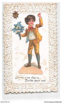 ATZP4-0120 - FANTASY - Junge - Blumenstrauß - bezaubernde Blumen - Sprechen
