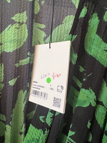 New Essential Antwerp Green Black Bird Print EVRAY Midi Wrap Dress,Large/UK14/16 - Picture 6 of 18