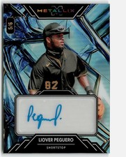 2024 Wild Card Metalix Liover Peguero Auto /6 #BCA-LP - Pittsburgh Pirates